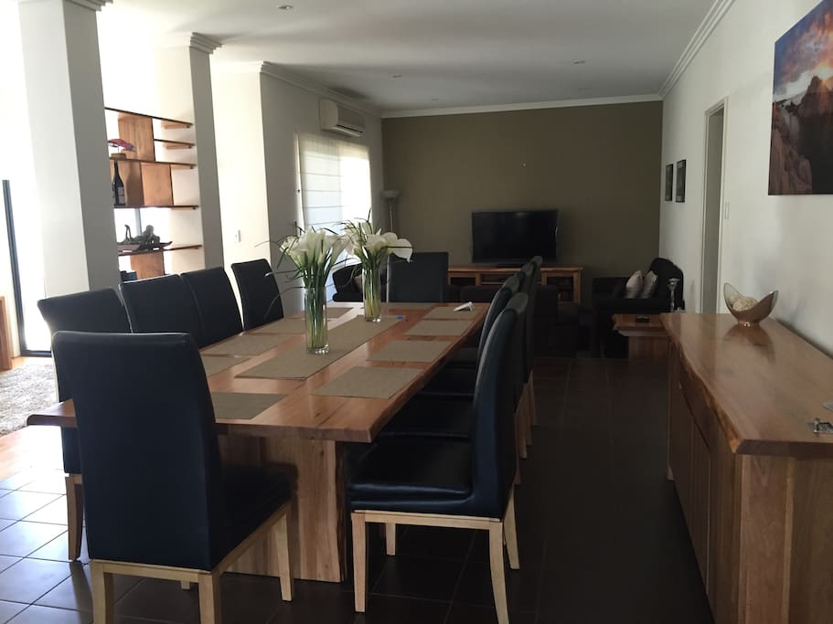 Large open plan Kitchen, Dining, Family room & informal meals (used as dedicated work area)