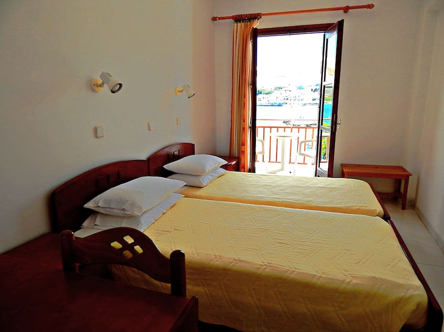 En-suite double bed room with sea view balcony