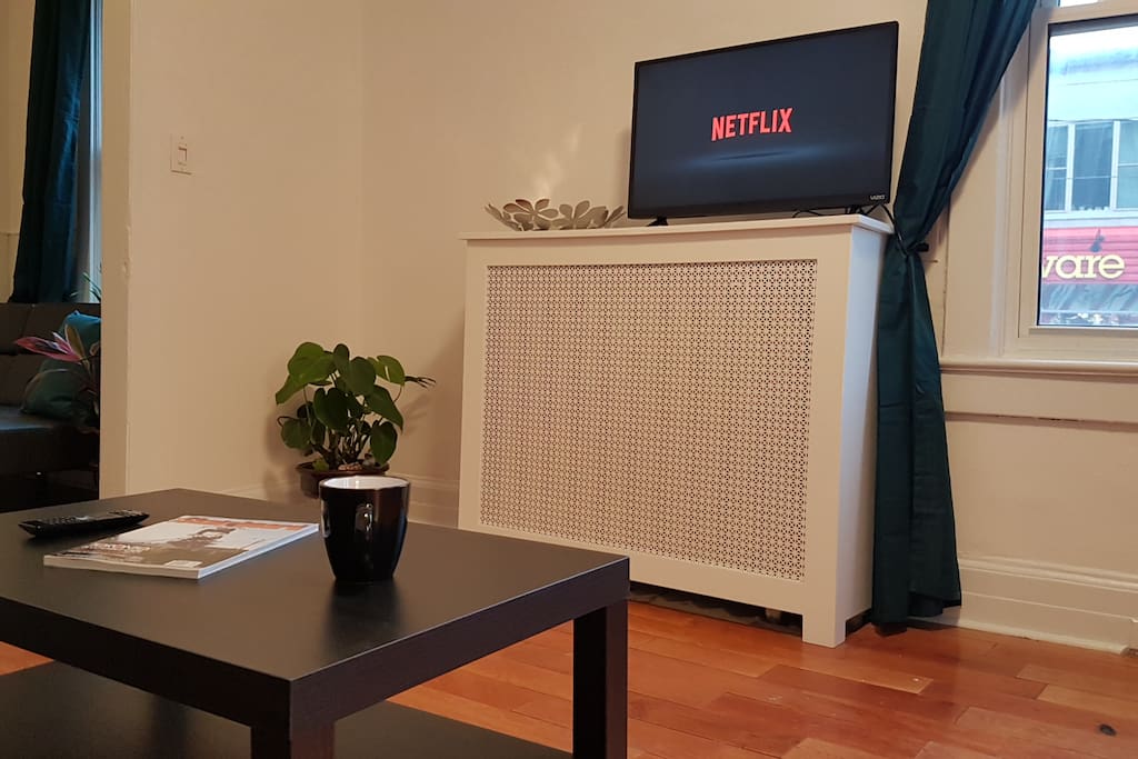 Smart HDTV. Youtube and Netflix access included.