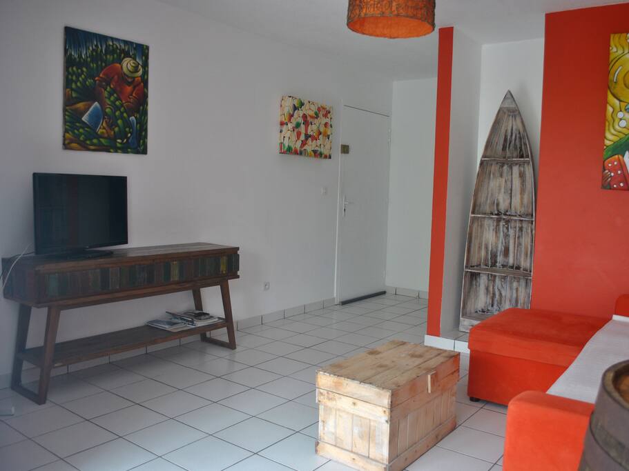 Salon, pièce à vivre.
Ecran plat Lcd Tnt