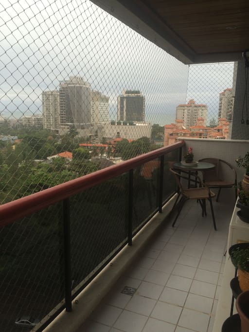 Varanda com linda vista