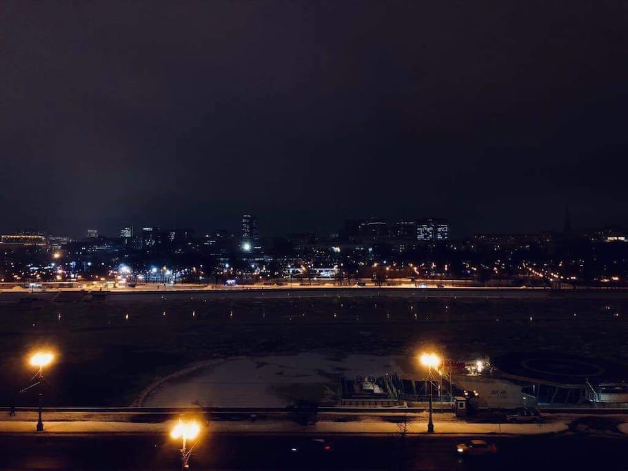 Moscow river view from kitchen