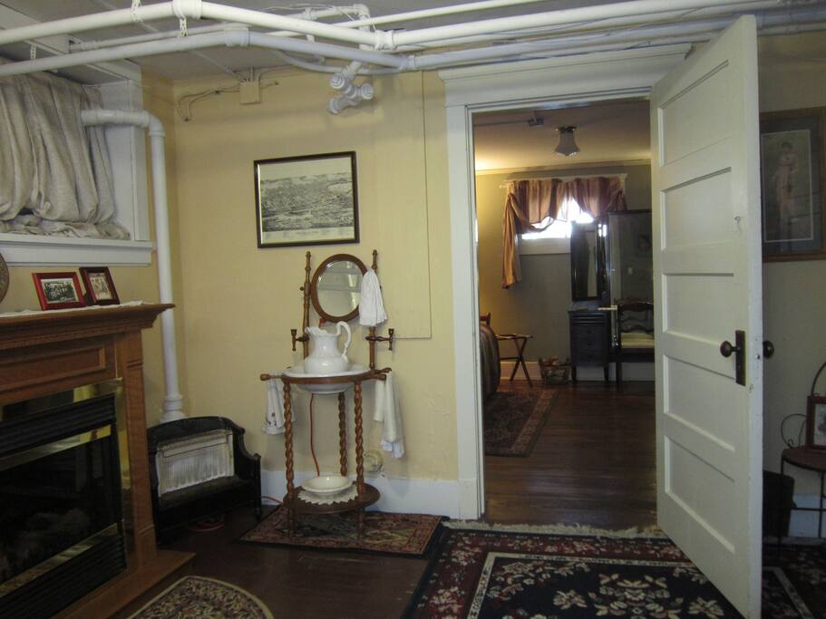 First sitting room with view to second