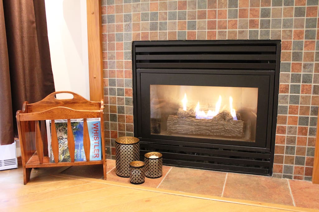 Cozy gas fire place