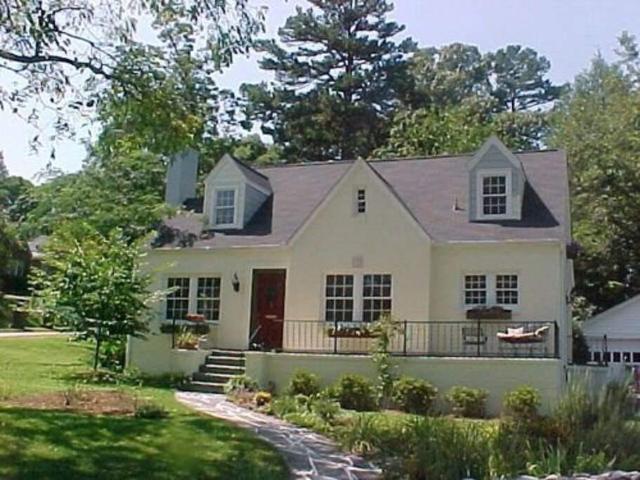 the spring look! the front porch is sunny in the morning and shady in the afternoon