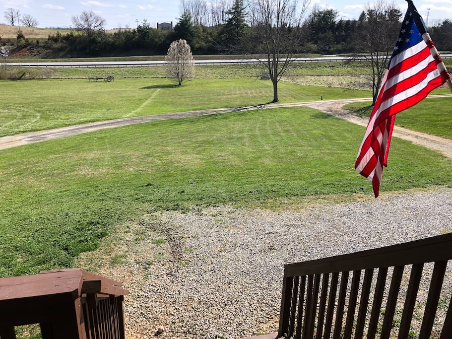 Large front yard with plenty of parking.