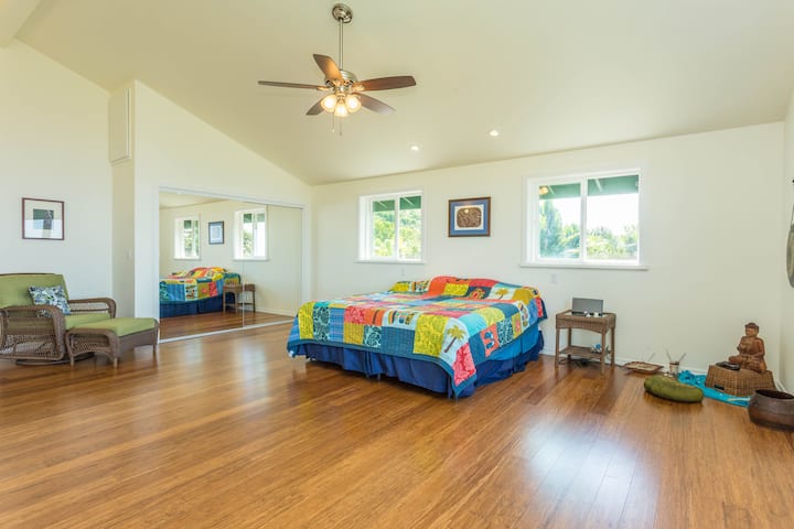 Very large and airy upstairs master bedroom. 