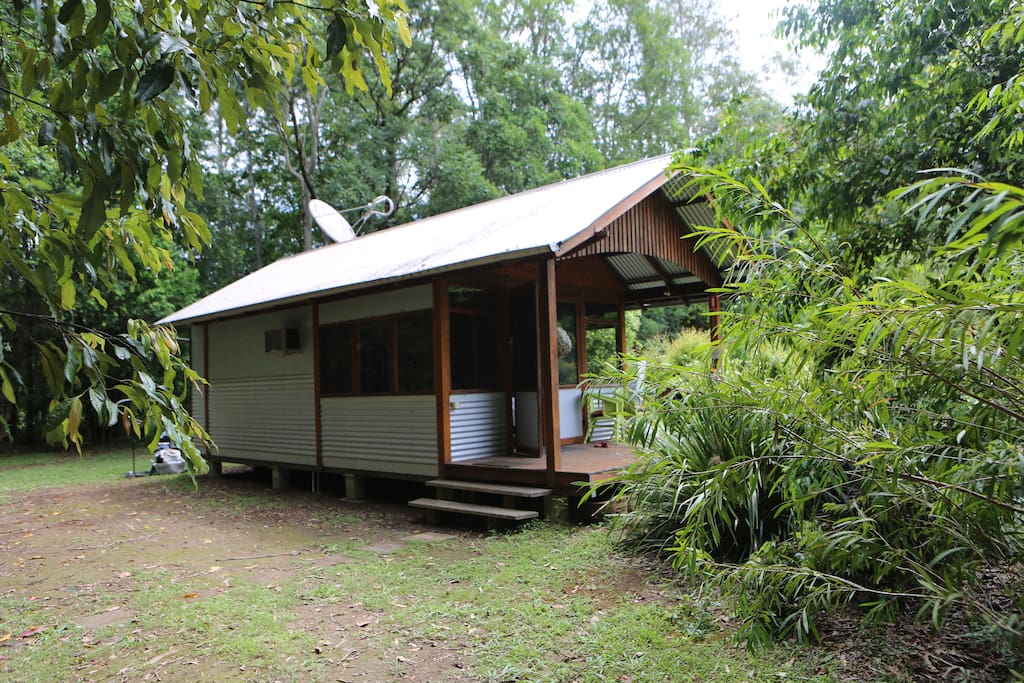 Our hut is located near the entrance to our home, separated by a rainforest