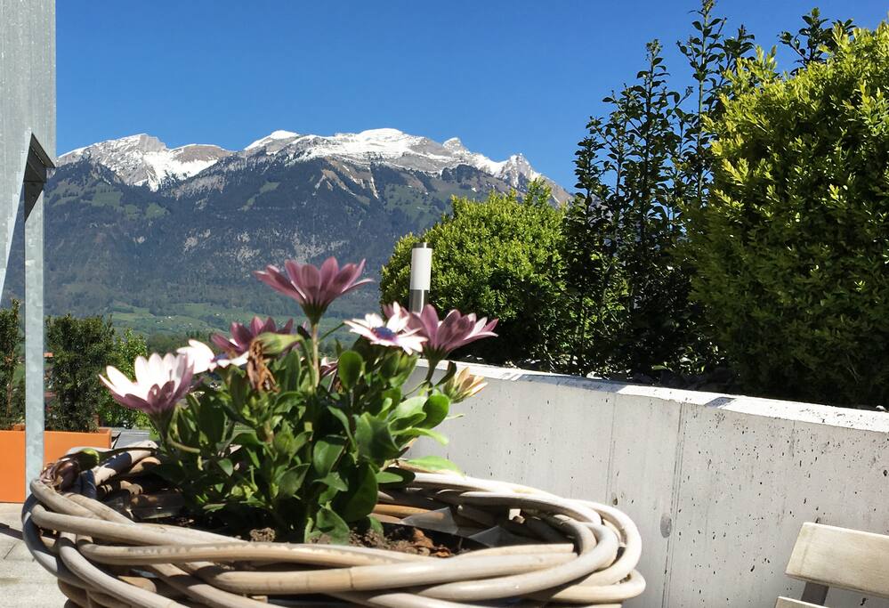 Mt Pilatus from the lower terrace