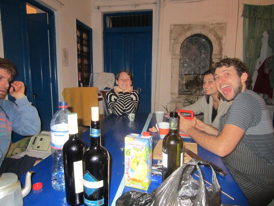 un diner pendant le forum sociale 2015