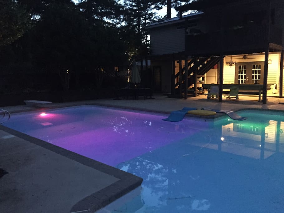 Ready for a night swim.