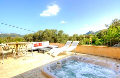 Gite H du Moulin du Frascacciu with private jacuzzi
