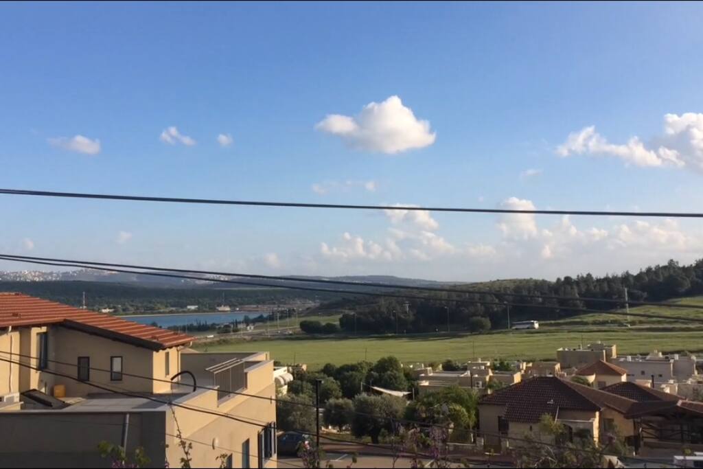 View of lake from the roof patio.