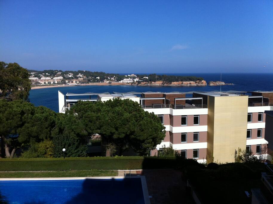 Vue de la terrasse sur la baie
