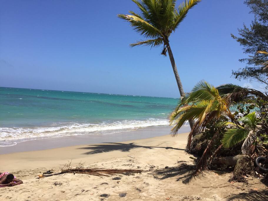 Pristine waters and white sand in Sandy Beach