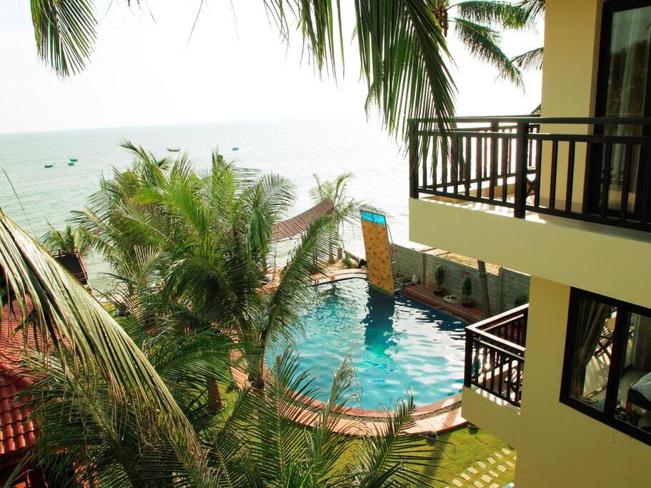 Private beach and outdoor pool