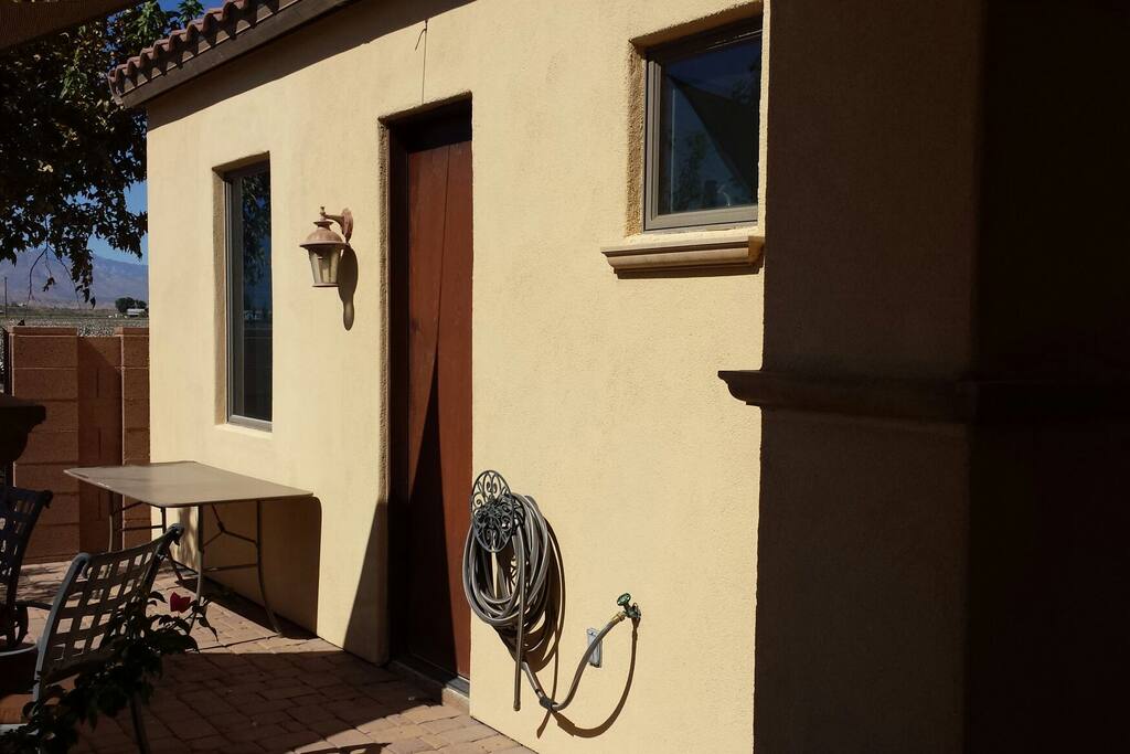 Back entrance near patio