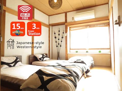4ppl/Traditional Japan home/Universal/Namba15min!