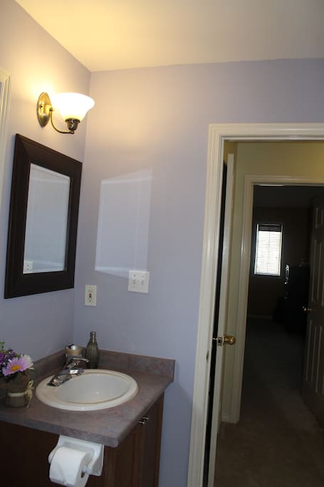 Full bath with basic amenities provided