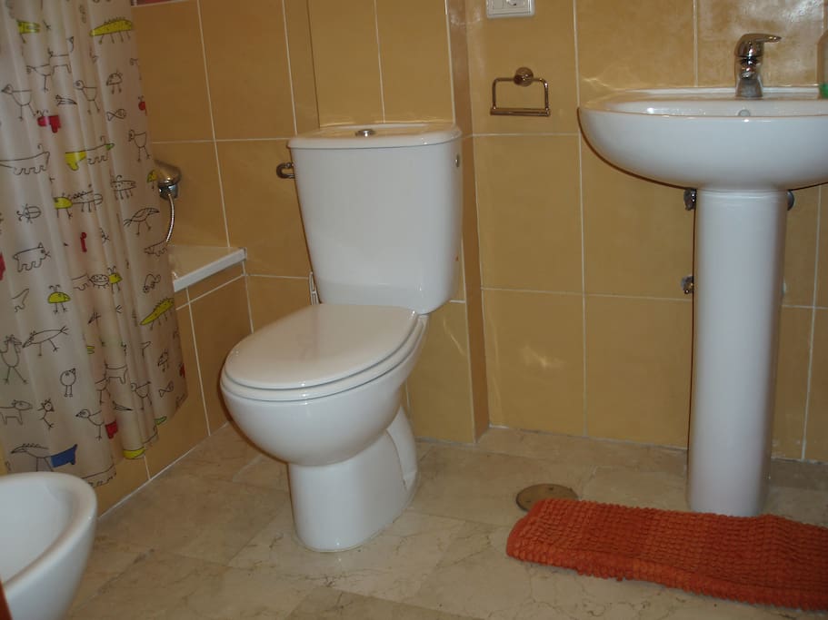Guest bathroom shared. Keep it clean.