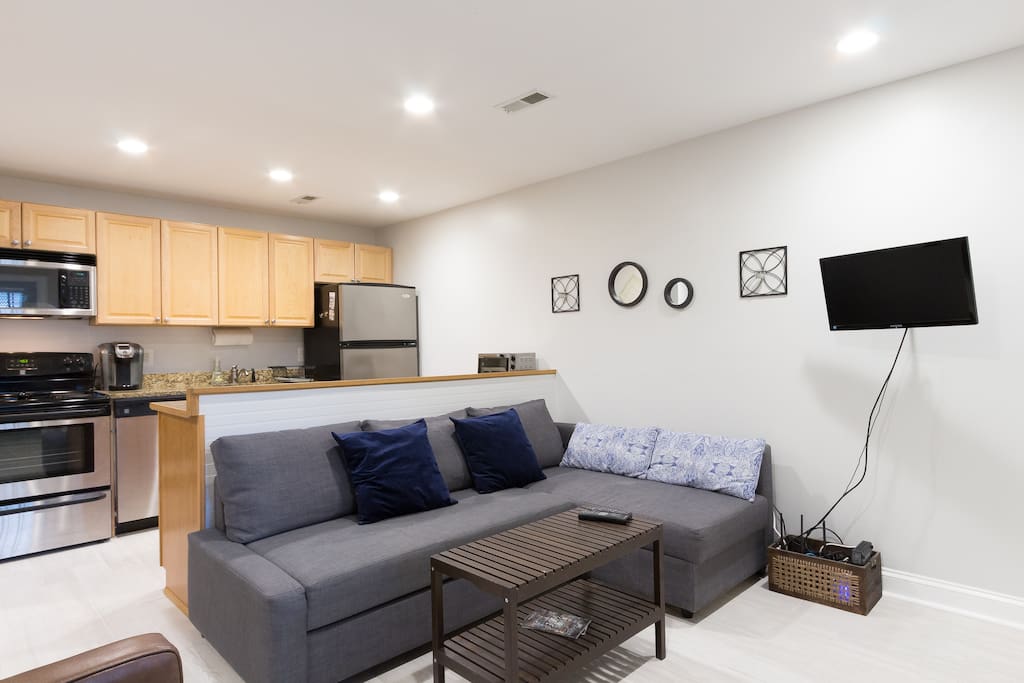 Open floor plan in our cozy apartment