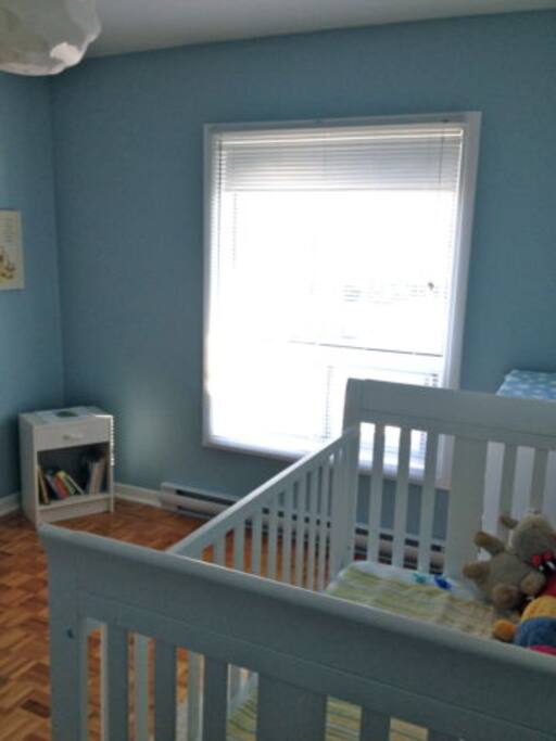 Nursery: This is where my son sleeps! When both rooms are rented, I share this room with him.