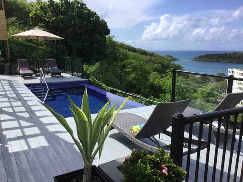 Private villa with heated infinity pool & views