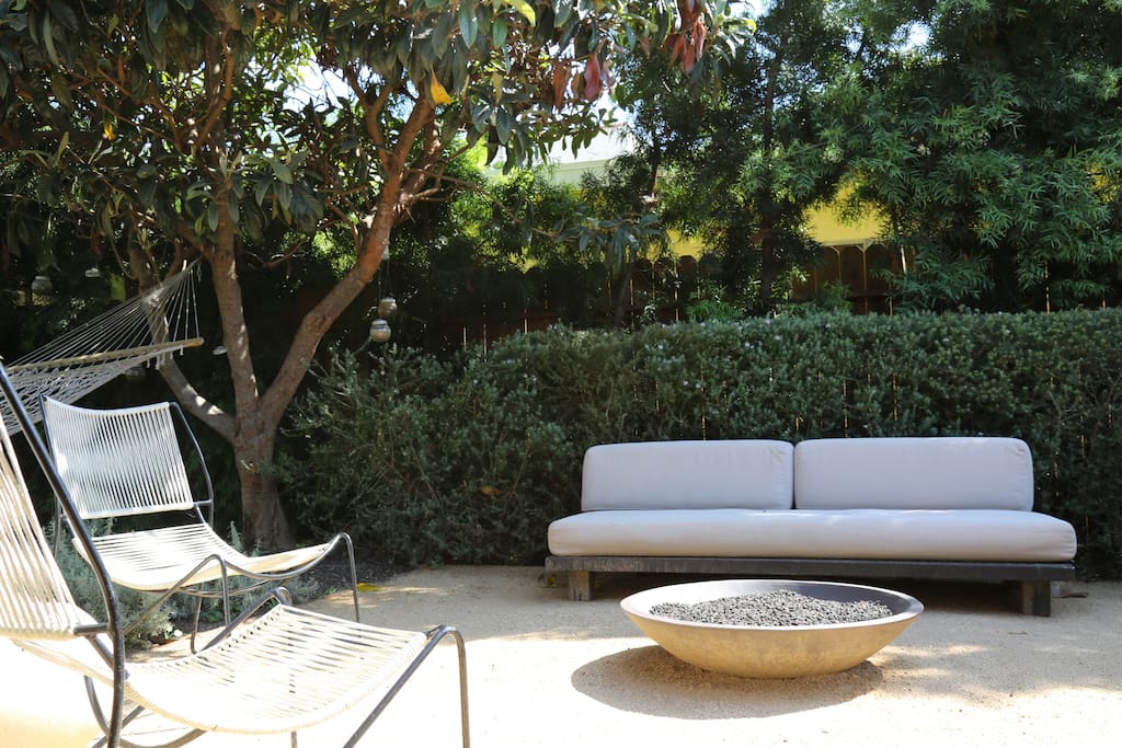 Take a swing in the hammock or lounge by the fire pit and roast s'mores.