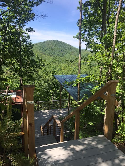View from road. Parking area is about 75' away.