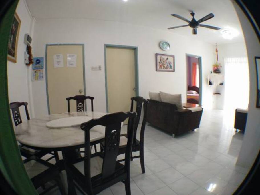 dinning area and living area