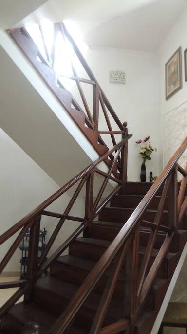 Staircase to rooftop and one bedroom