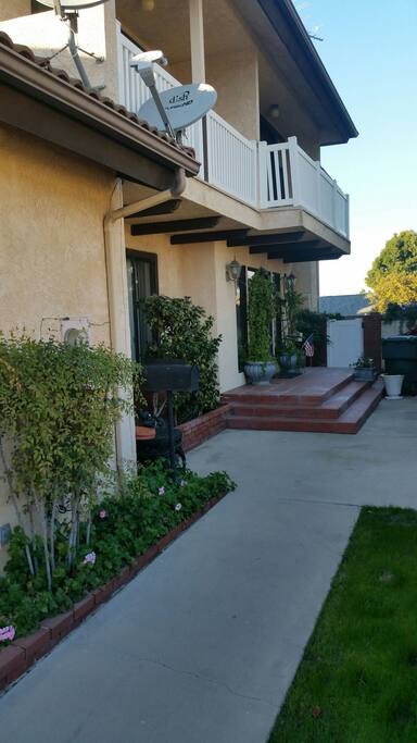 Front of house two stories and balconys