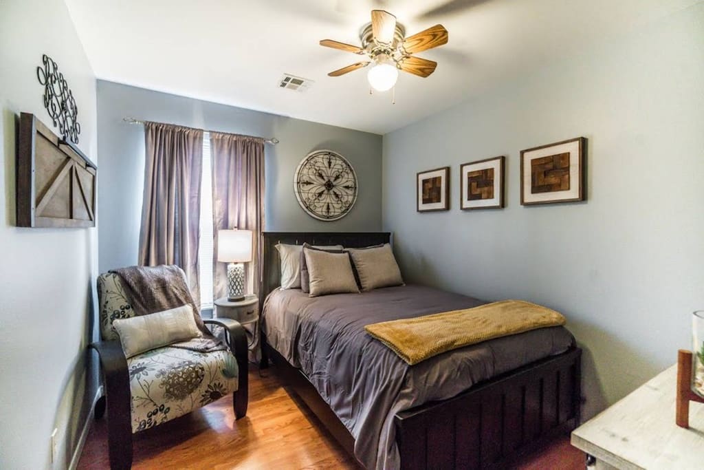 The second bedroom includes a Queen Size bed.