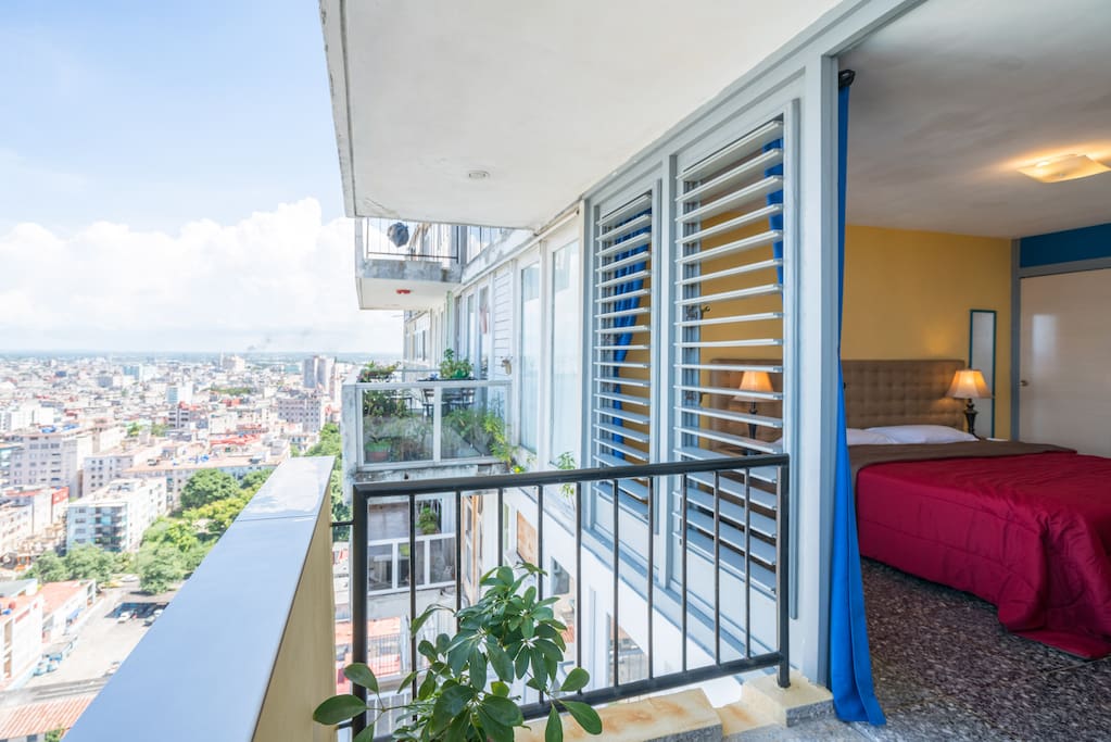 City view, and access to room # 2 from balcony.