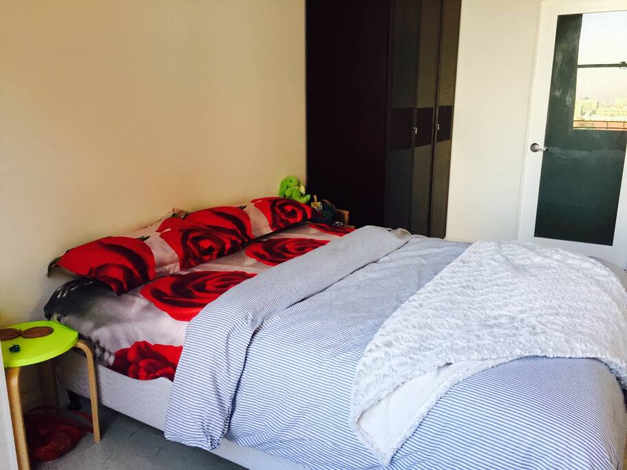 Your cozy bedroom with queen sized bed