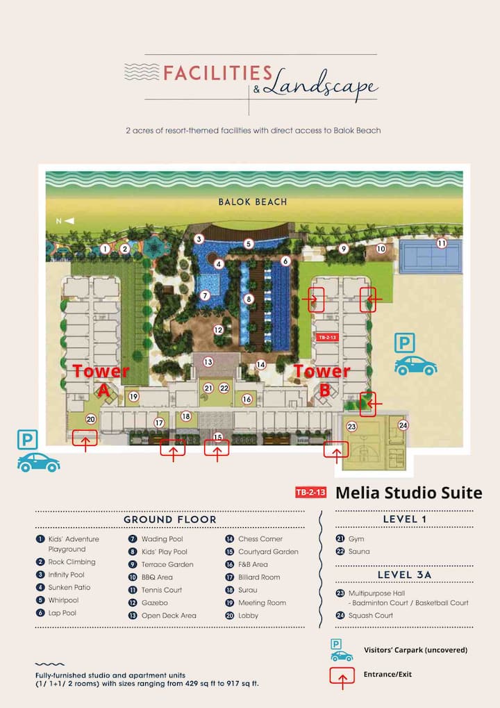 Melia Studio Suite @ TimurBay SEAVIEW+WIFI+NETFLIX - Serviced 