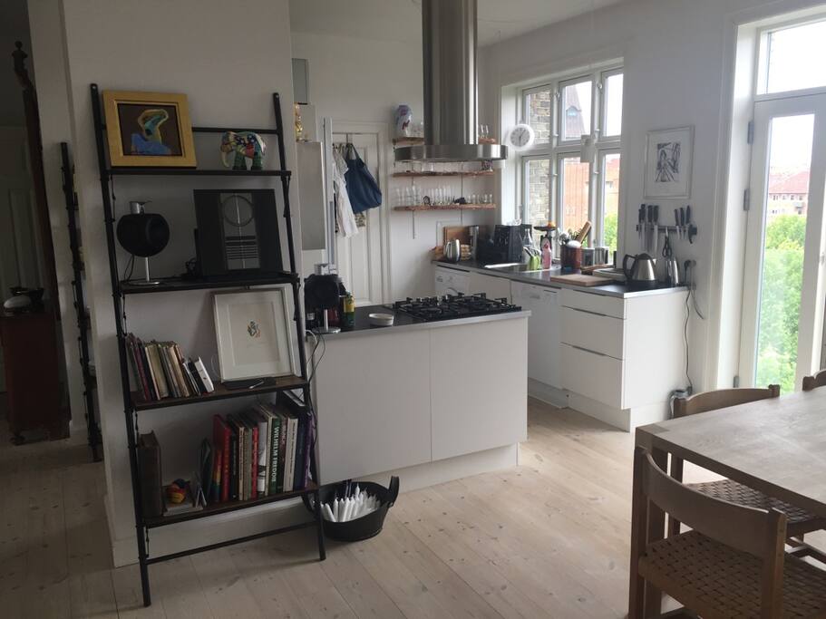 The kitchen from the couch