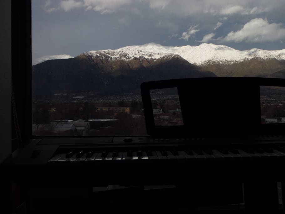 Vista despejada a la cordillera