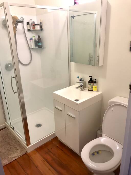 Bathroom and toilet.
