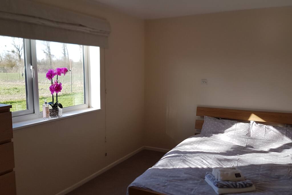 Spacious bright bedroom