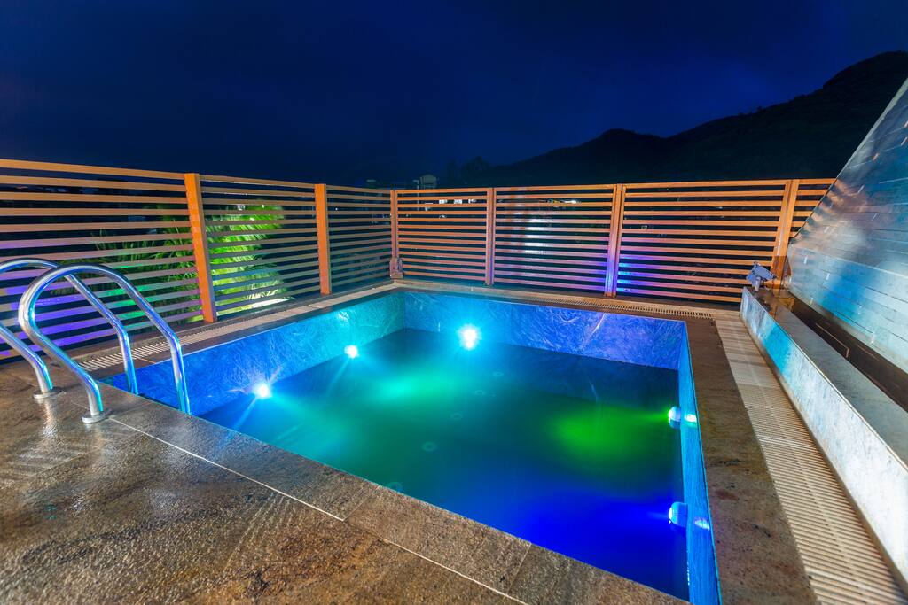 The pool on the first floor