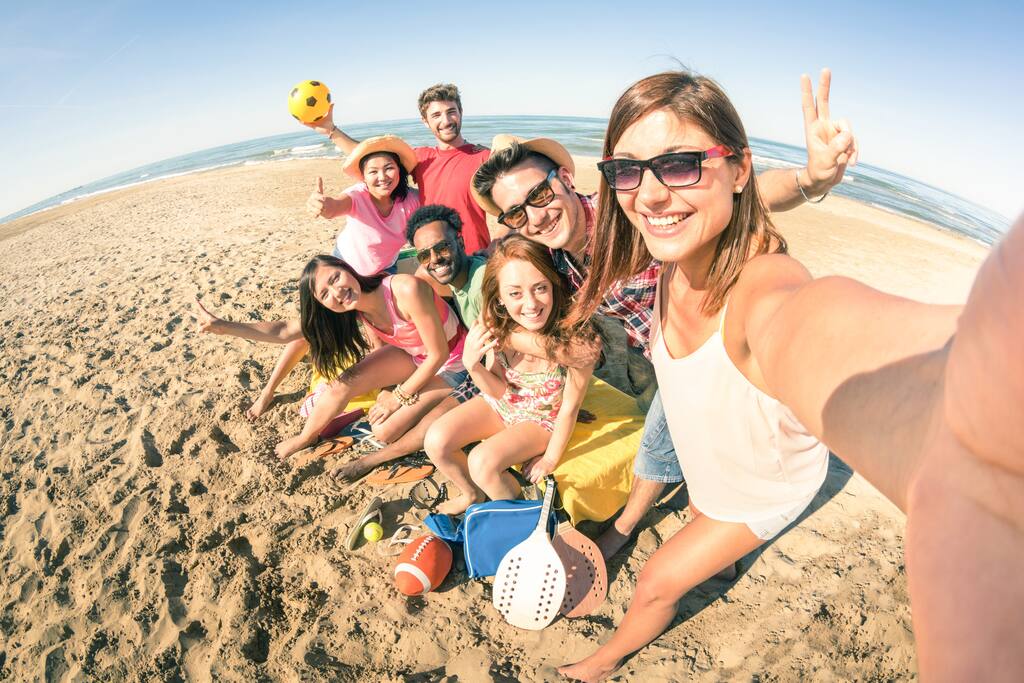 The beach is just 5 minutes away