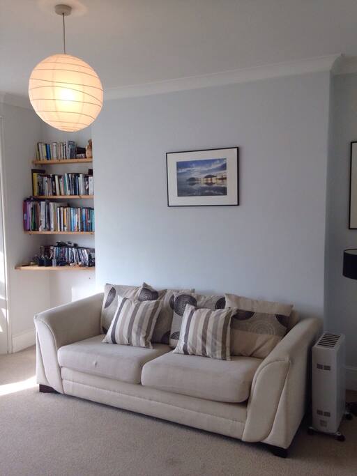 Bright and fresh, beach themed Living Room