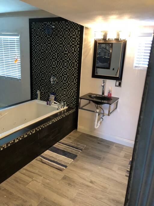 All open room with jetted tub