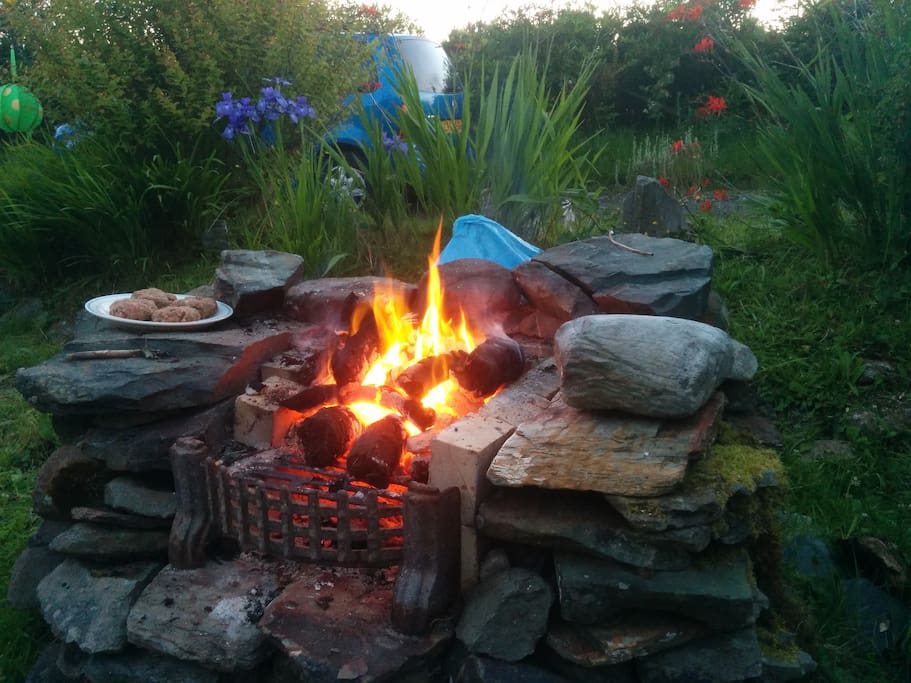 There's nothing better than throwing a few turf on the outside fire and watching the sun go down ....at 11pm in the summer!!