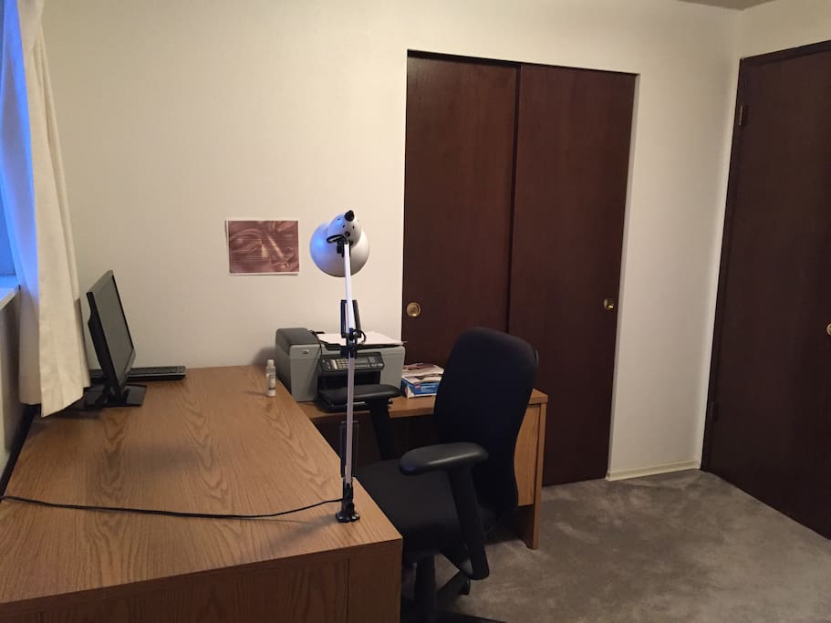 The study desk and the storage closet