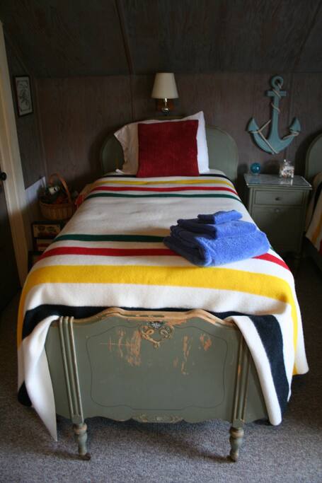 Enjoy your own cozy bed in a house right next to the ocean!