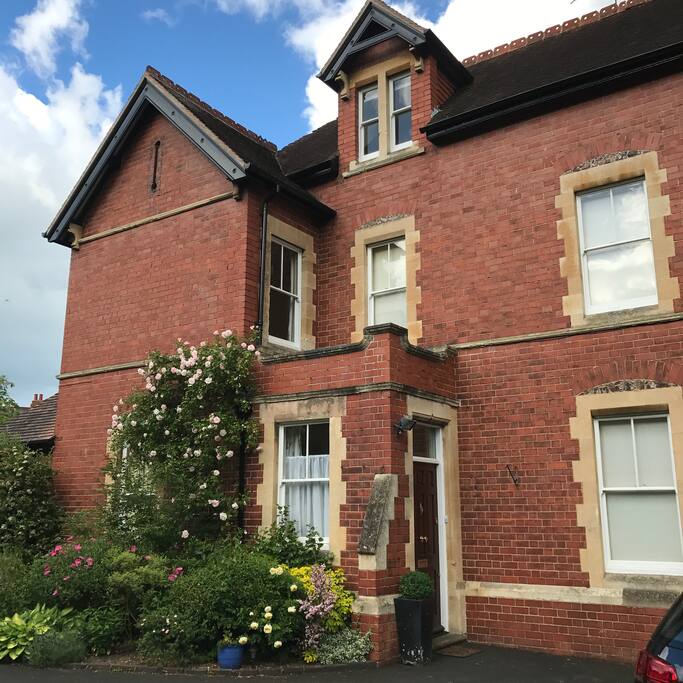 View of outside of house. Twin room is on first floor with view to front of house.