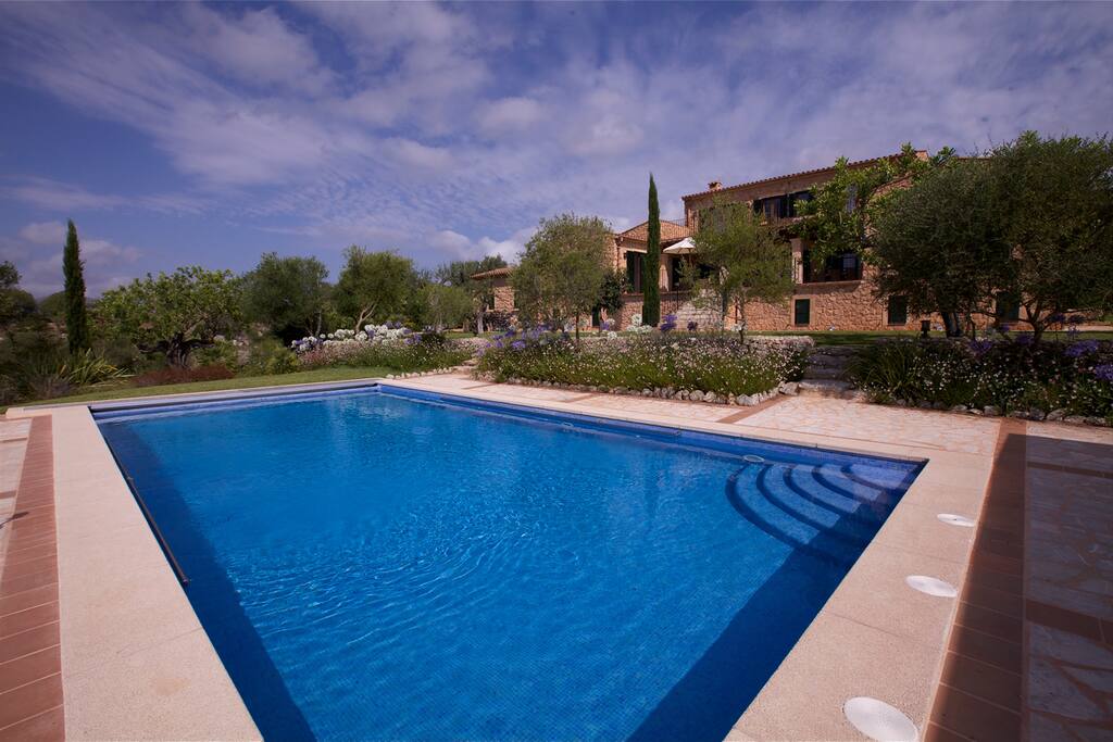 12 m x 6 m private pool with a mild salt system which is kinder too
