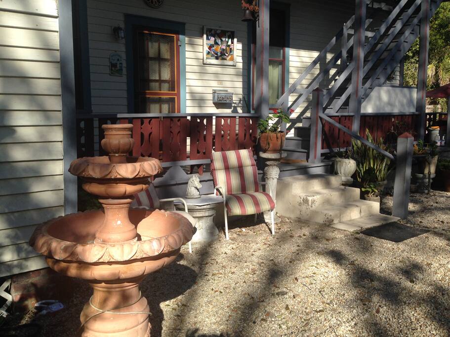 Serene outdoor area leading to your Airbnb accommodations.